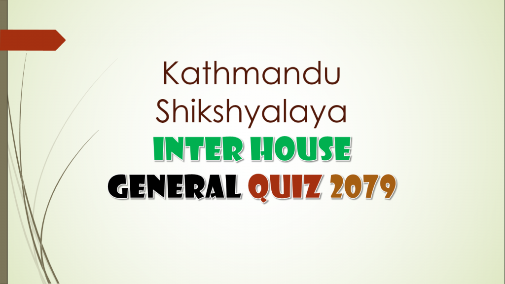 Inter House General Quiz Competition
